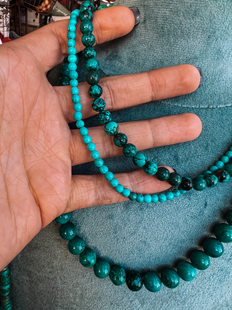 Composite Turquoise Bead Necklaces