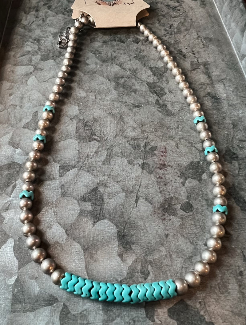 Grooved Bead Necklace