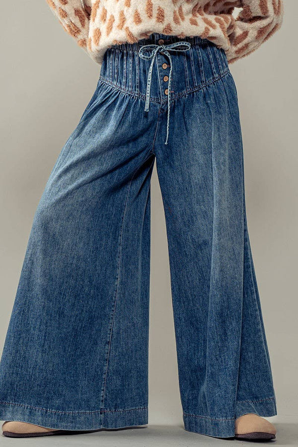 Com"PLEAT"ly Divine Denim Trousers