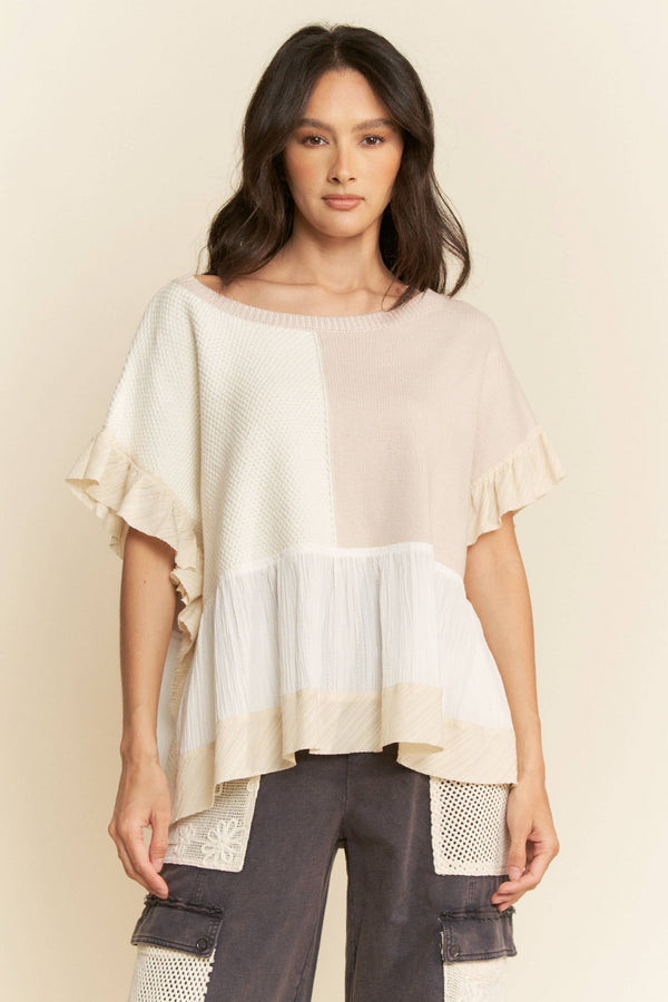 Melanie Dawn Sweater Patch Top