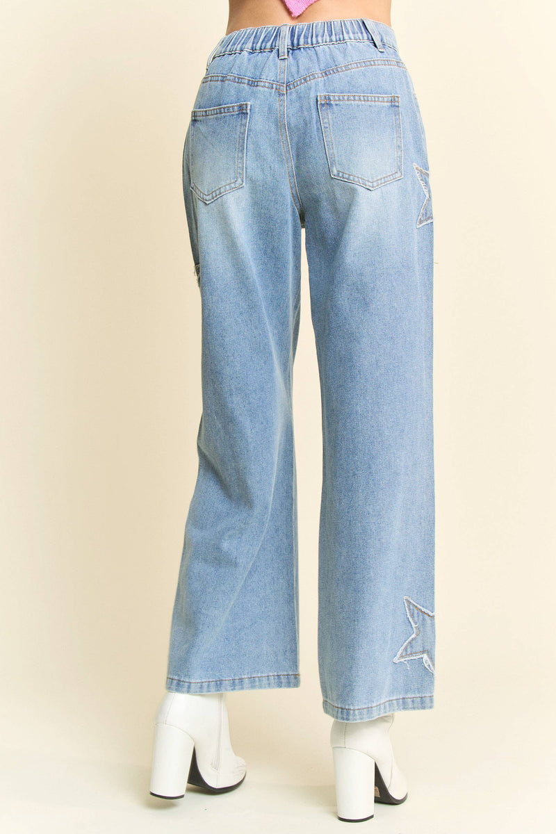 Star Patch Denim Pants