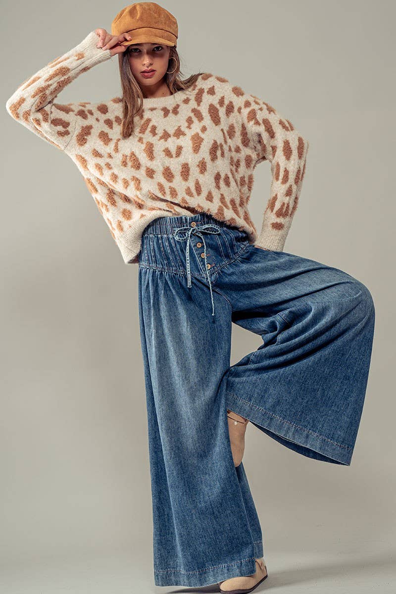 Com"PLEAT"ly Divine Denim Trousers