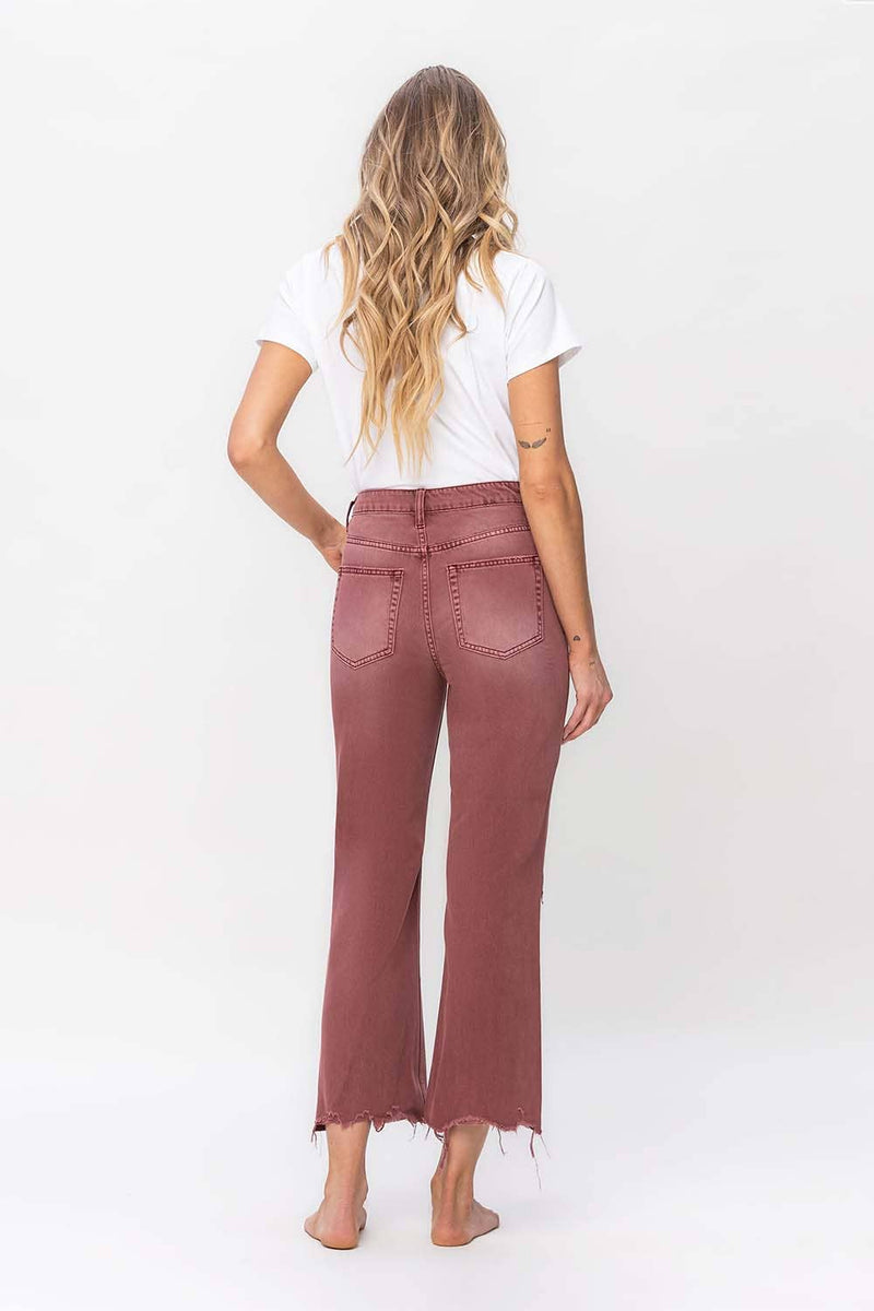 90'S VINTAGE SUPER HIGH RISE CROP JEANS