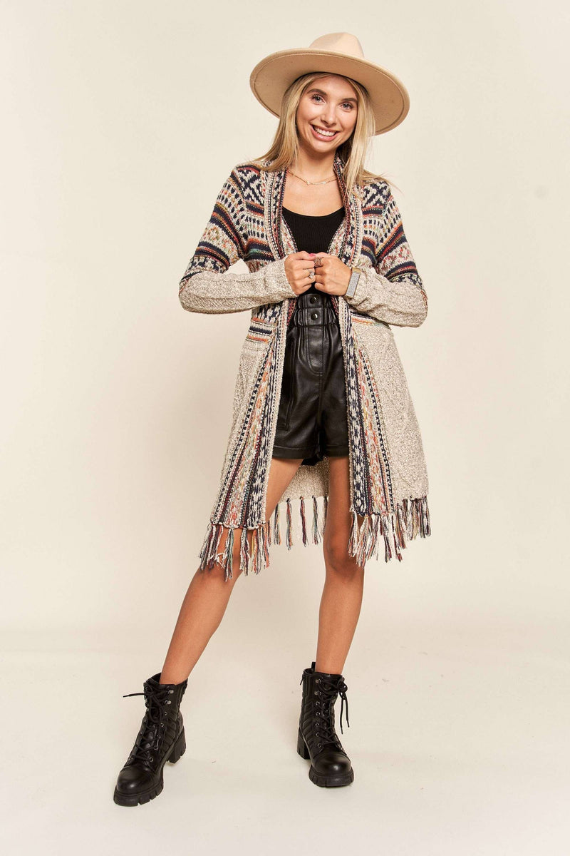 Aztec Sweater Cardigan