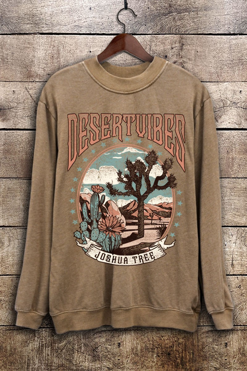 Joshua Tree Desert Vibes Graphic Sweatshirt