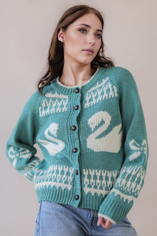 Swan Knit Sweater