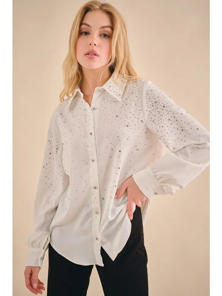 The Parthena Bedazzled Blouse