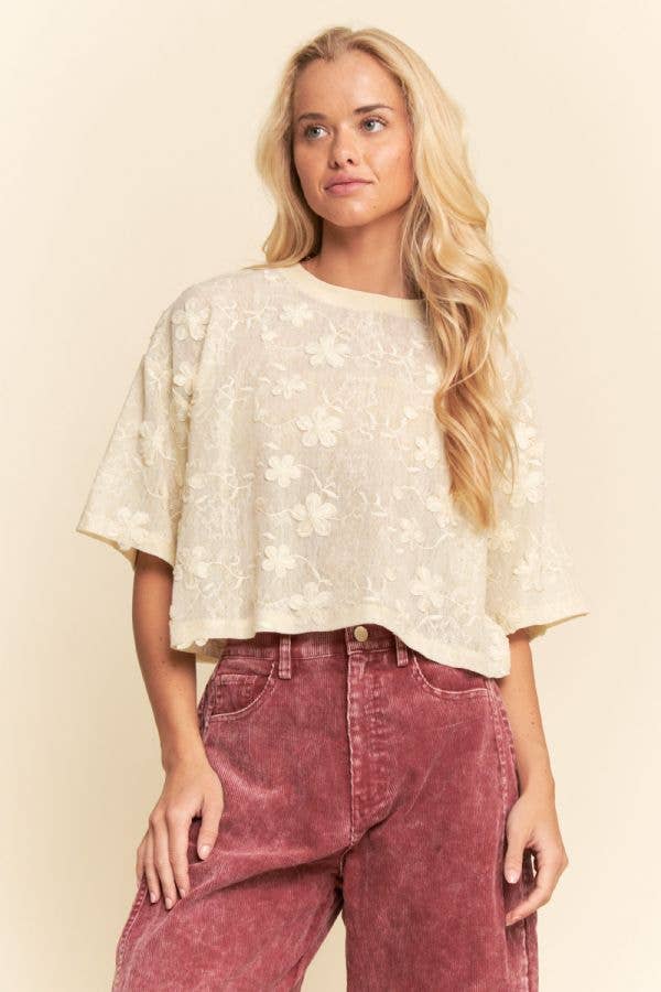 Floral Cream Top