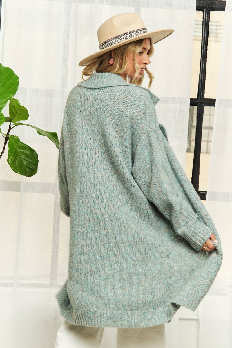 Blue Oyster Cardigan