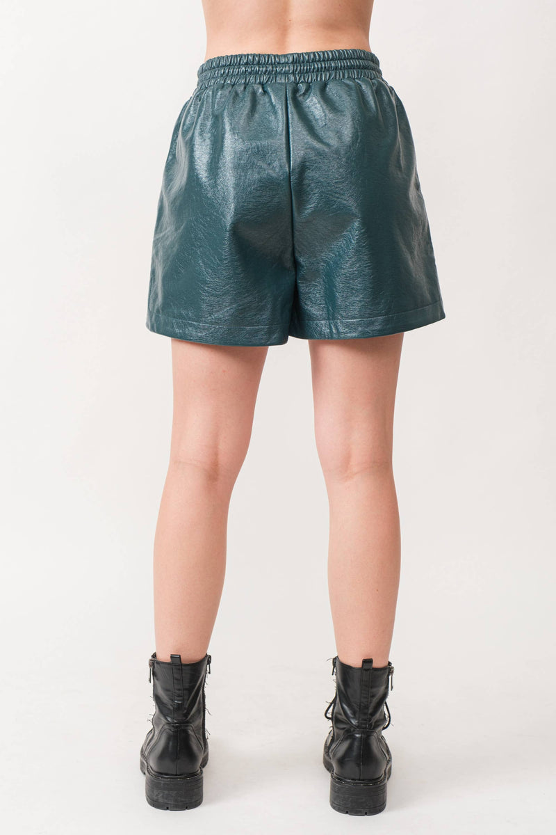 Elaine Faux Leather Shorts