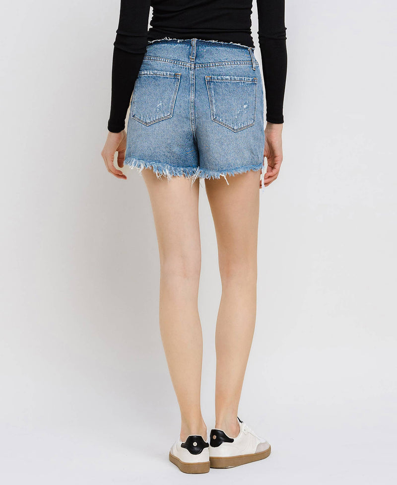 HIGH RISE BANDLESS BOYFRIEND SHORTS