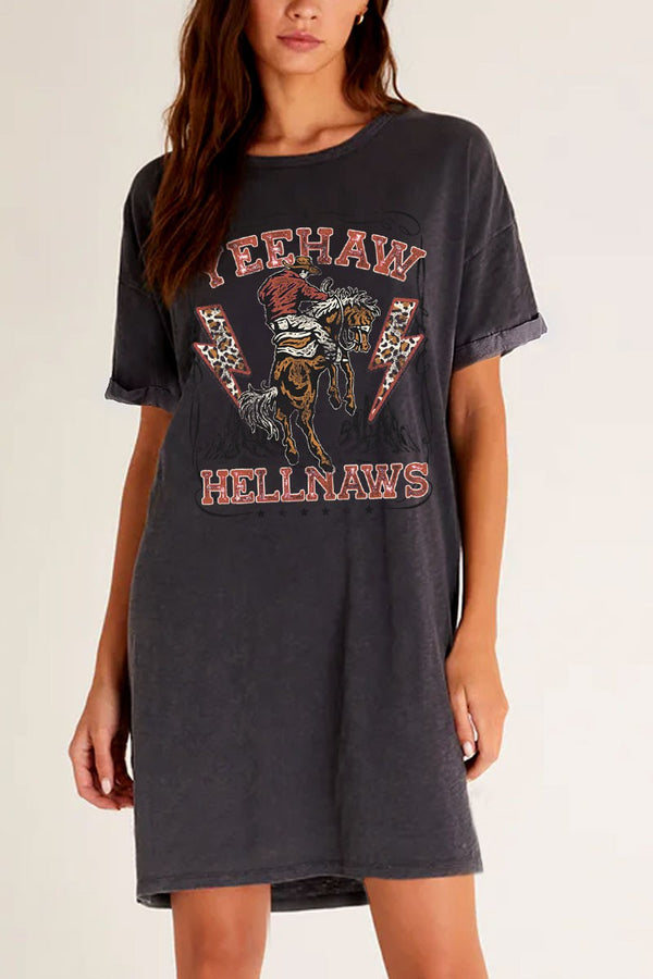 Yee Haws and Hell Naws T-shirt Dress