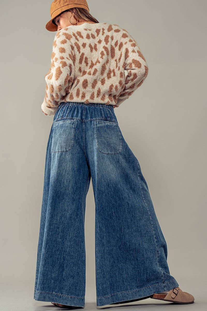 Com"PLEAT"ly Divine Denim Trousers