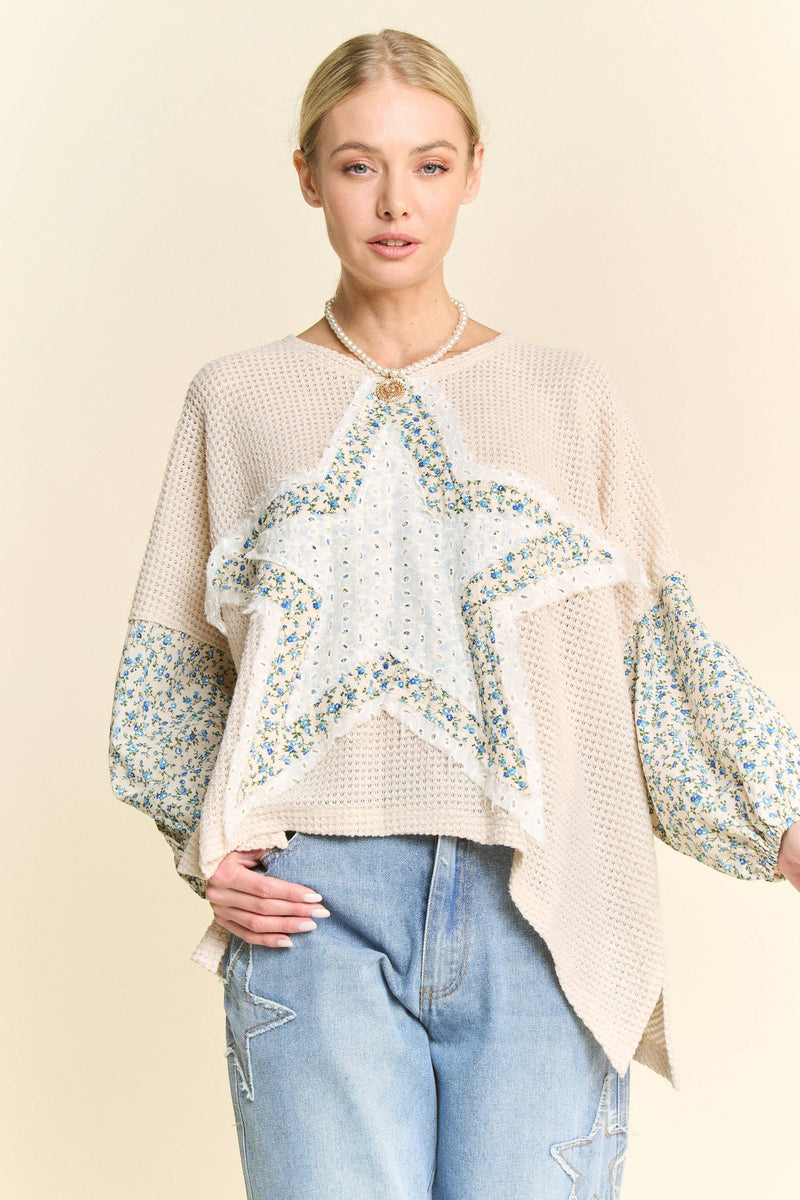 Multi Star Patchwork Blouse