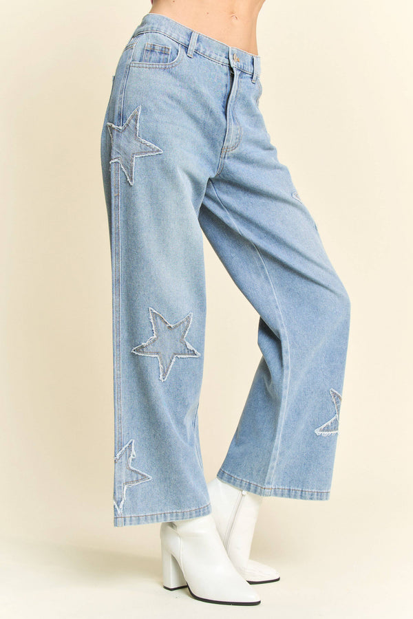 Star Patch Denim Pants