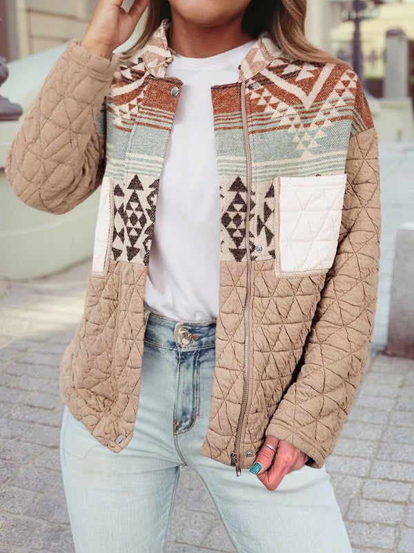 Western Quilted Patchwork Western Fashion Jacket