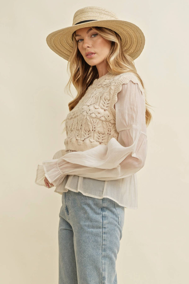 CROCHET LAYERED TOP