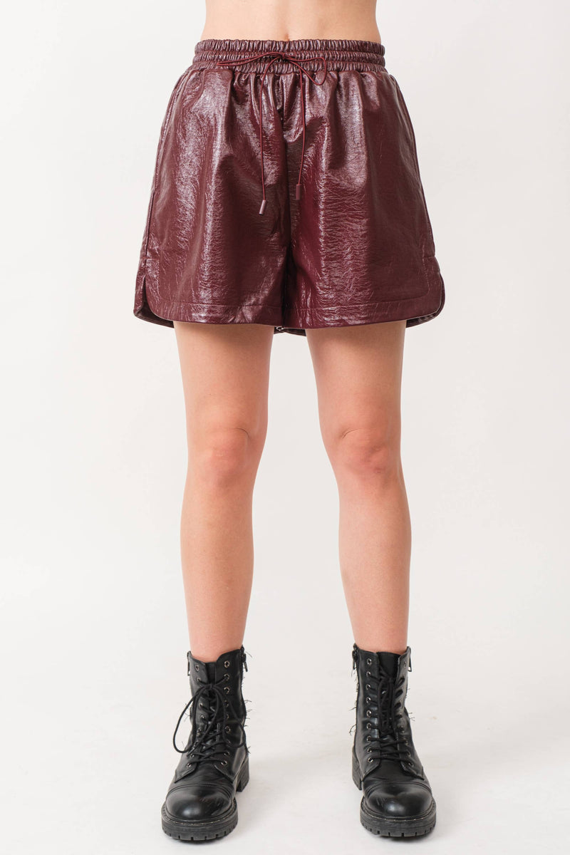 Elaine Faux Leather Shorts