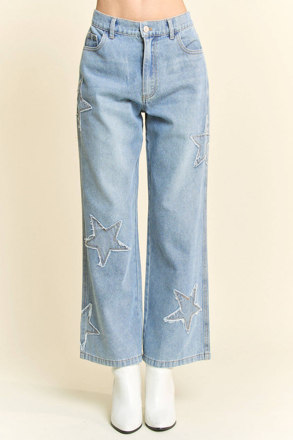 Star Patch Denim Pants