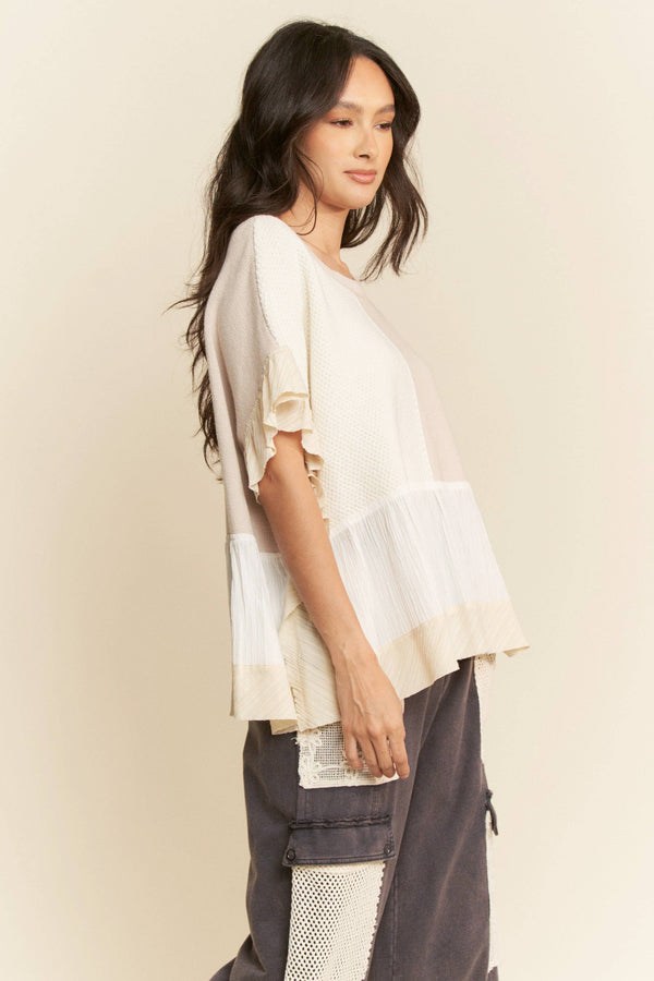 Melanie Dawn Sweater Patch Top
