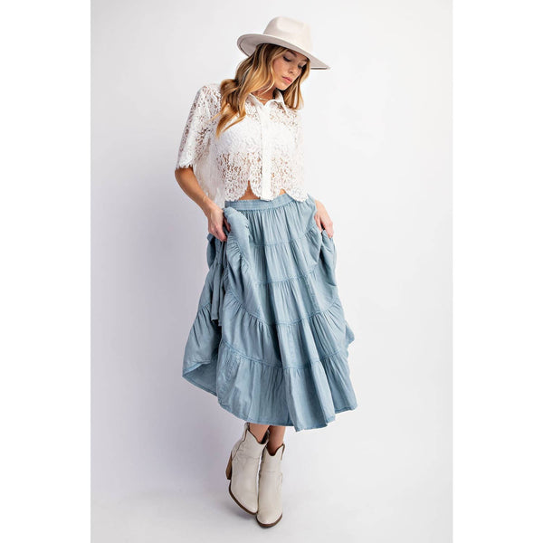 FULL SWING MIDI SKIRT