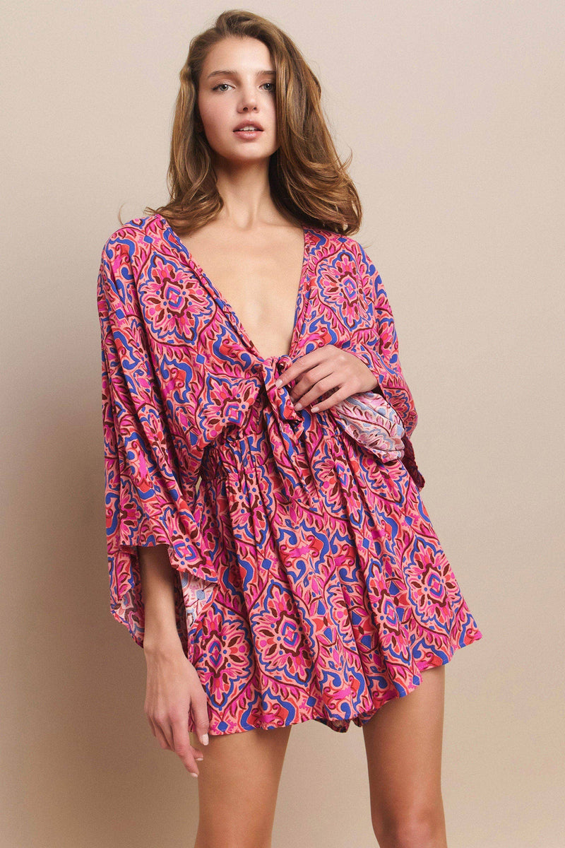 BOHO PAISLEY PRINT ROMPER