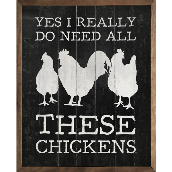 All These Chickens Black: 8 x 10 x 1.5