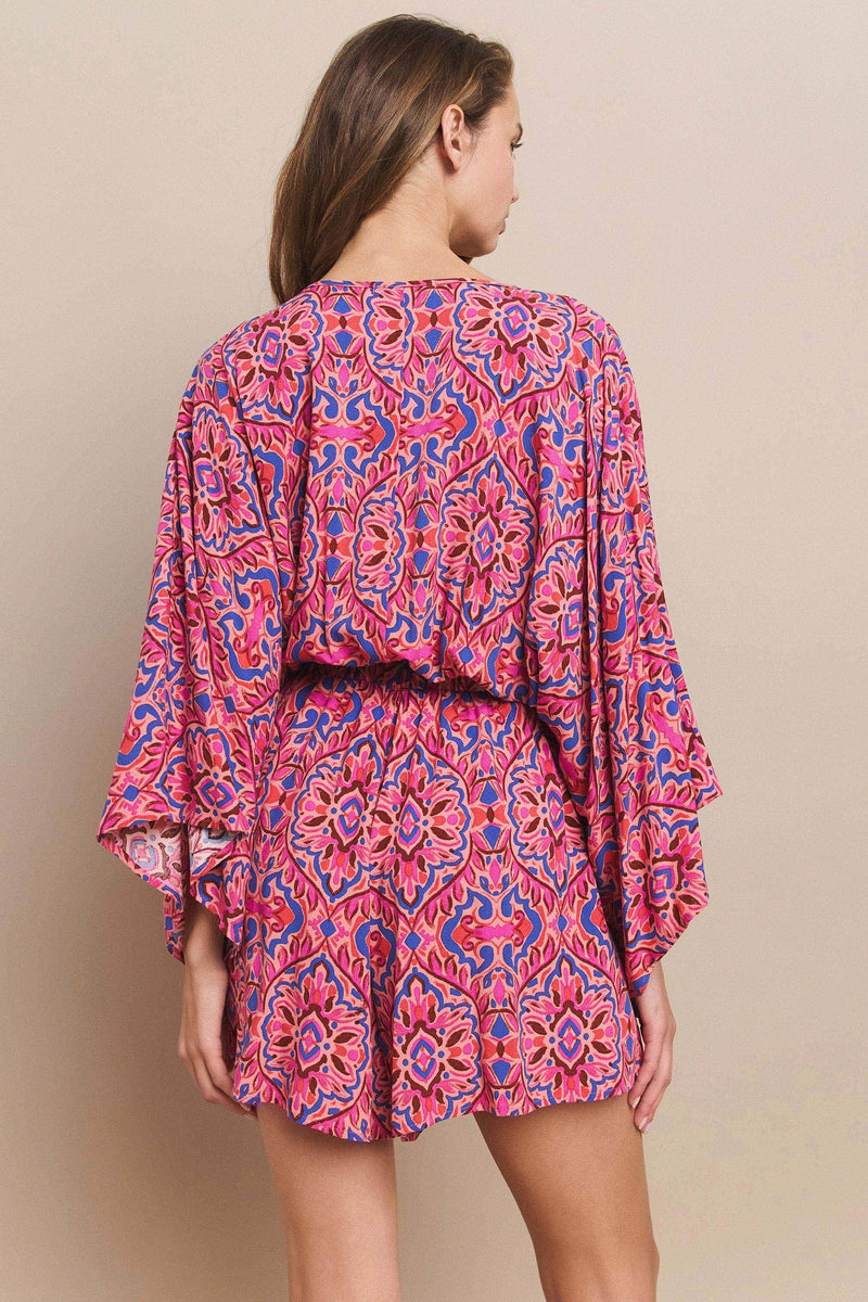 BOHO PAISLEY PRINT ROMPER