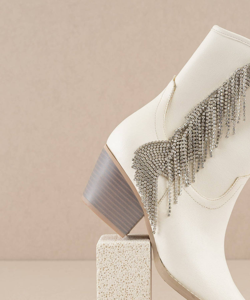 The Rowan White Bootie