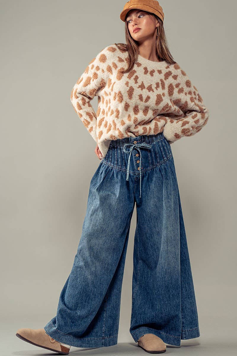 Com"PLEAT"ly Divine Denim Trousers