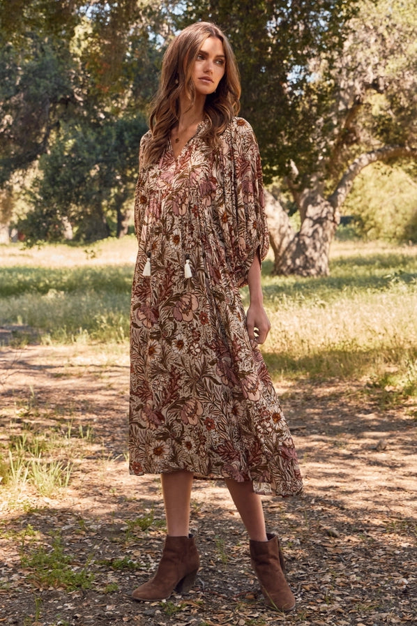 Fall Leaves Maxi Dress