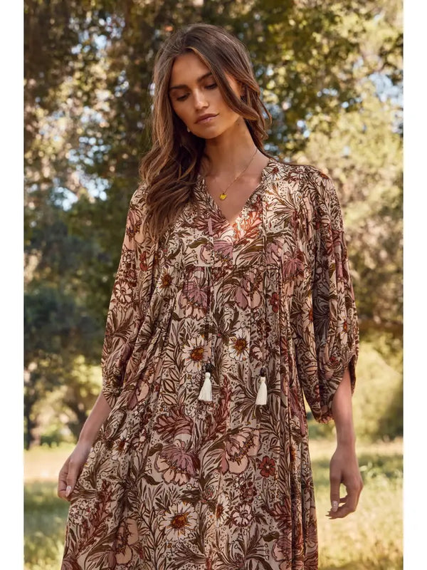 Fall Leaves Maxi Dress