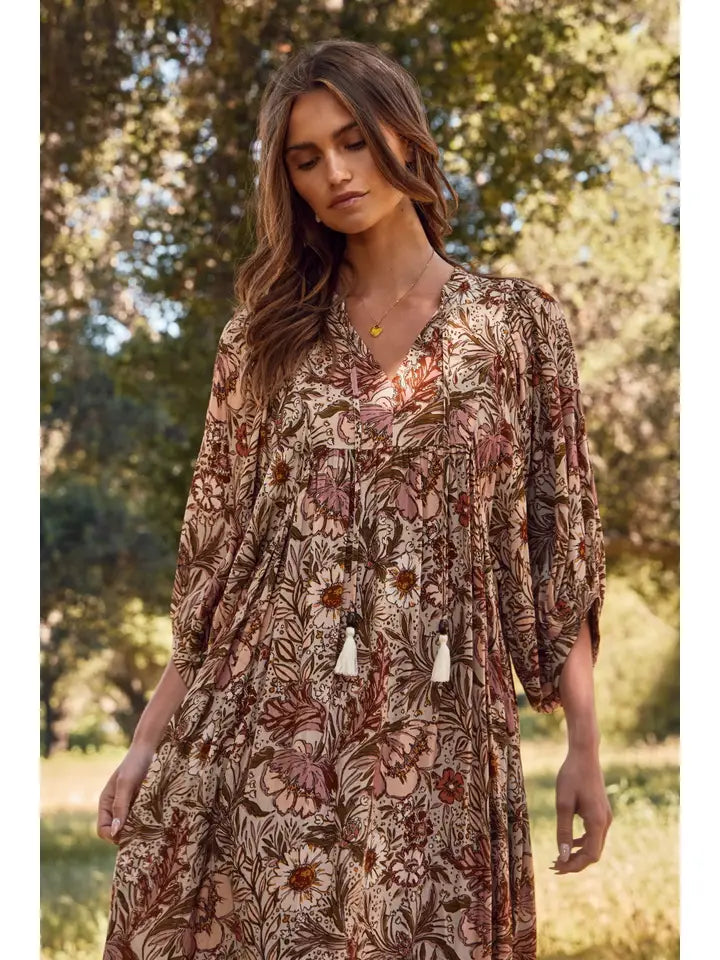 Fall Leaves Maxi Dress