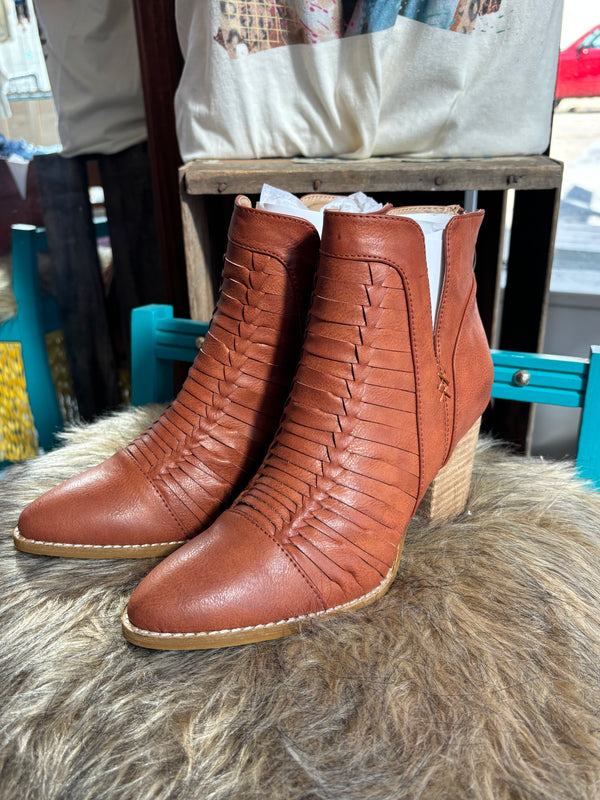 Cognac Alina Booties