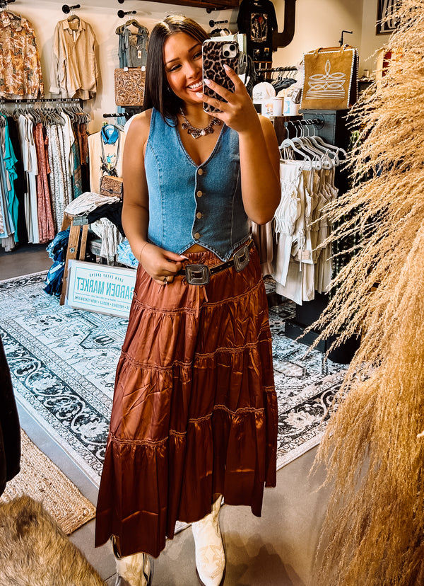 Sienna Satin Skirt