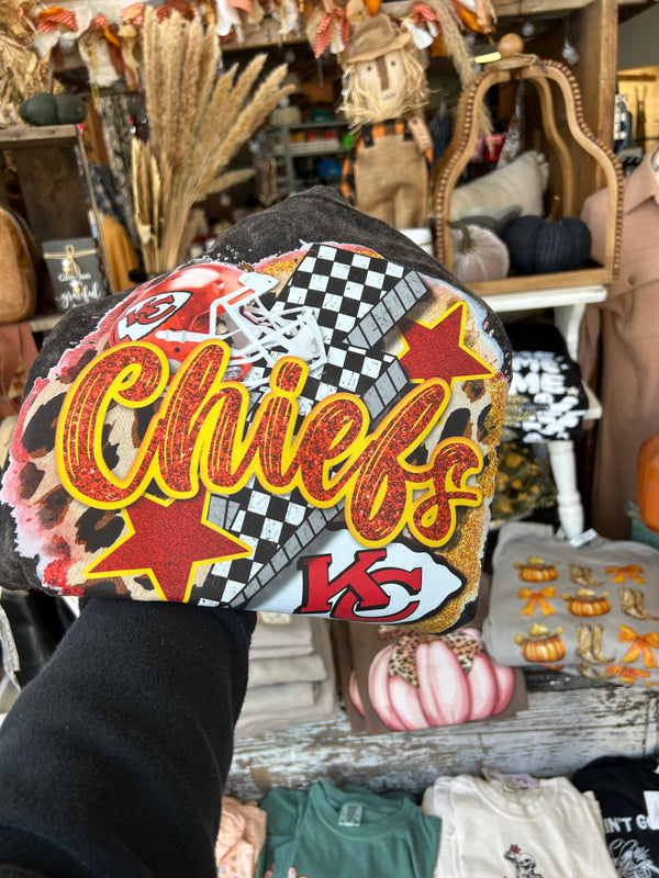 Checkered Bolts Chiefs Tee