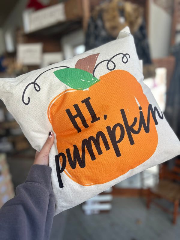 Hi pumpkin Pillow