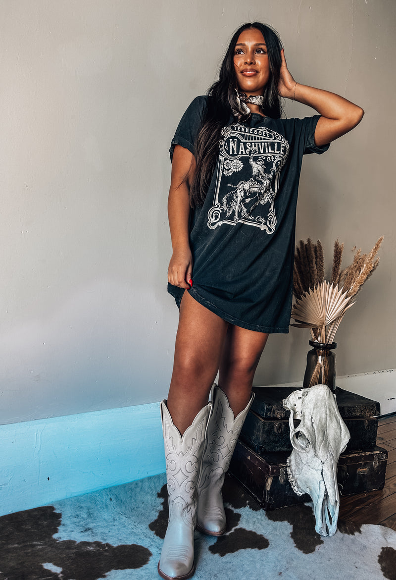 Tennessee Cowboy Graphic Mineral T-shirt Dress