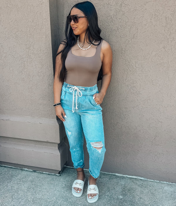 Double Line Square Neck Bodysuit