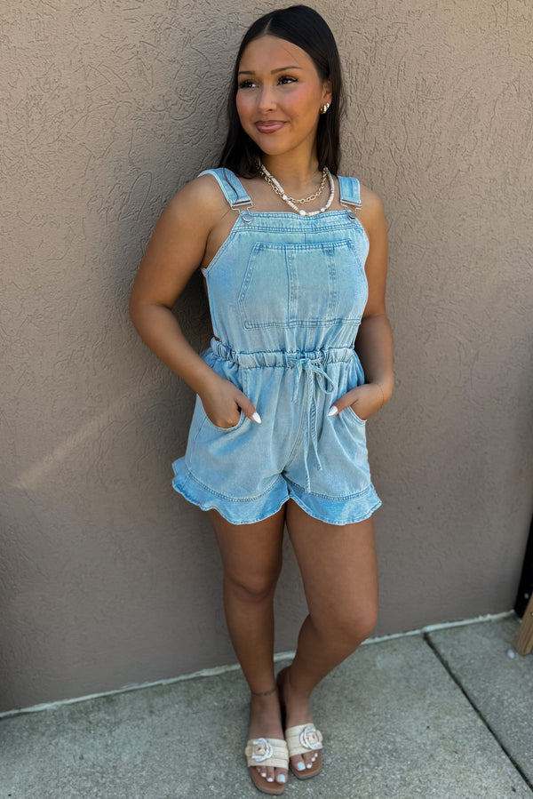 Lenai Overall Denim Romper