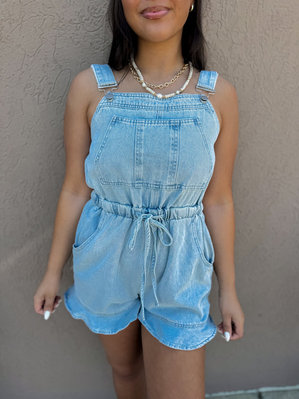 Lenai Overall Denim Romper