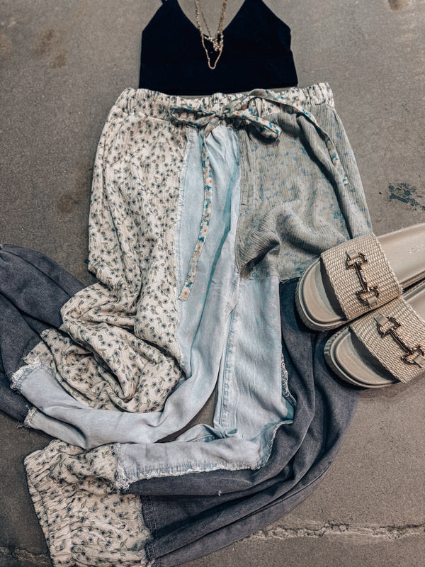 Denim Daisy Jogger Pant