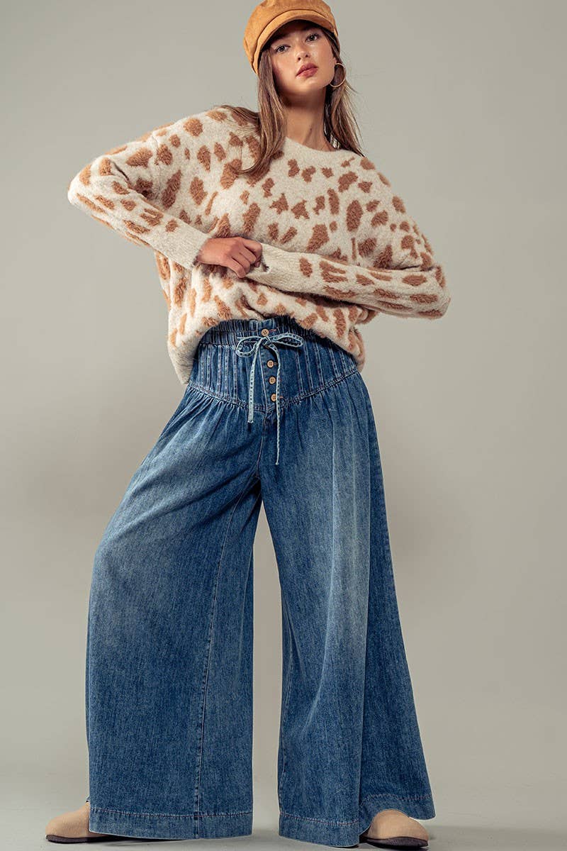 Com"PLEAT"ly Divine Denim Trousers