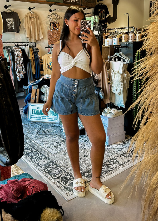 Ruffle Bottom Shorts
