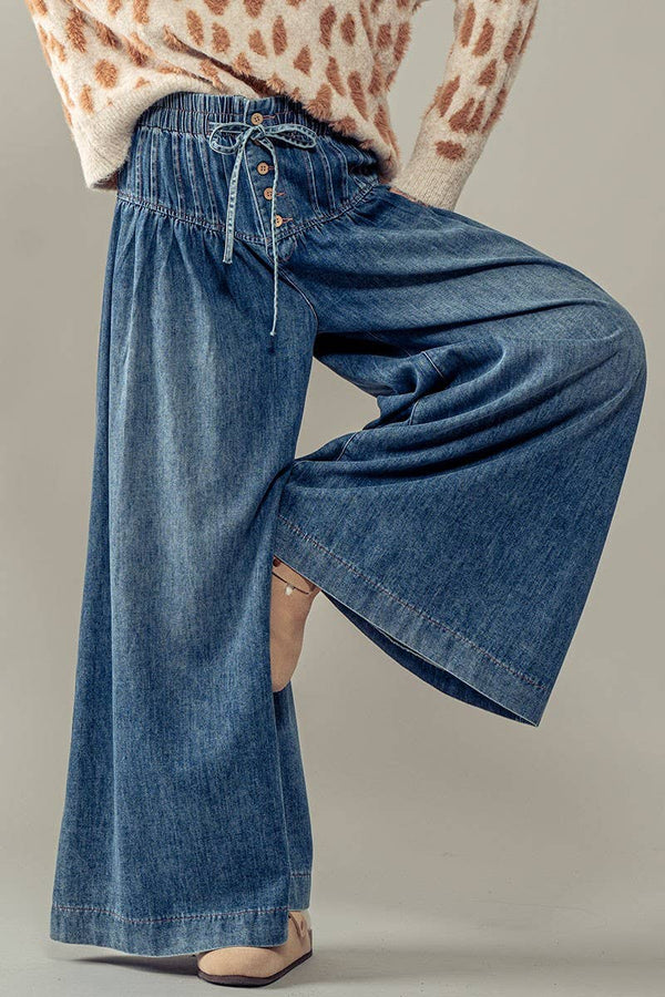 Com"PLEAT"ly Divine Denim Trousers
