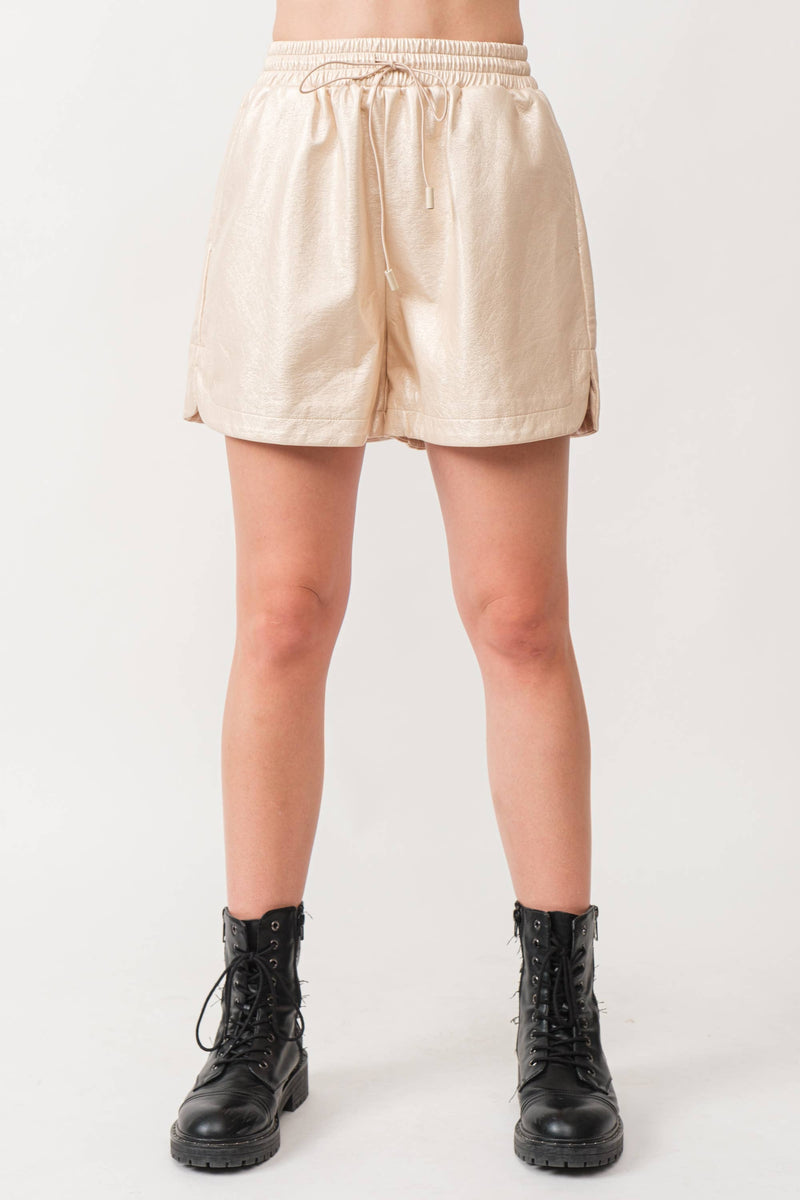 Elaine Faux Leather Shorts