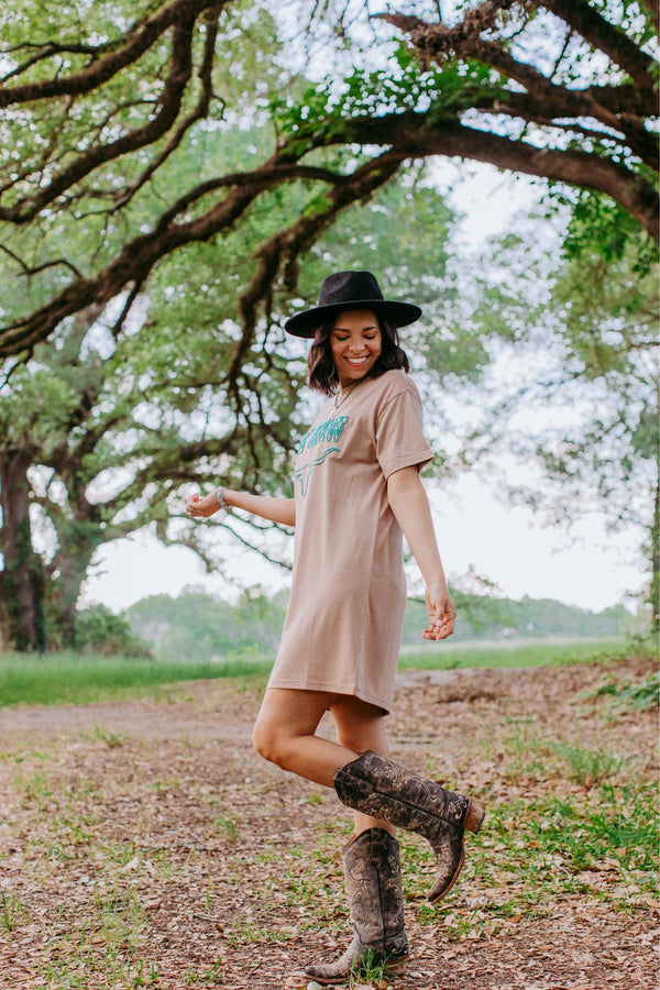 Yee Haw 3D Embroidery T shirt Dress