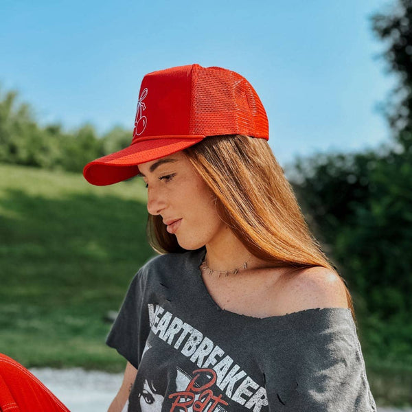 Cherry Trucker Hat