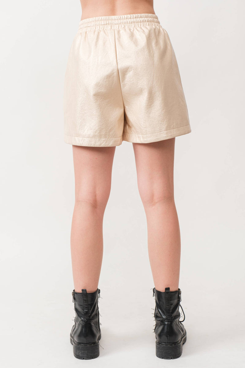 Elaine Faux Leather Shorts