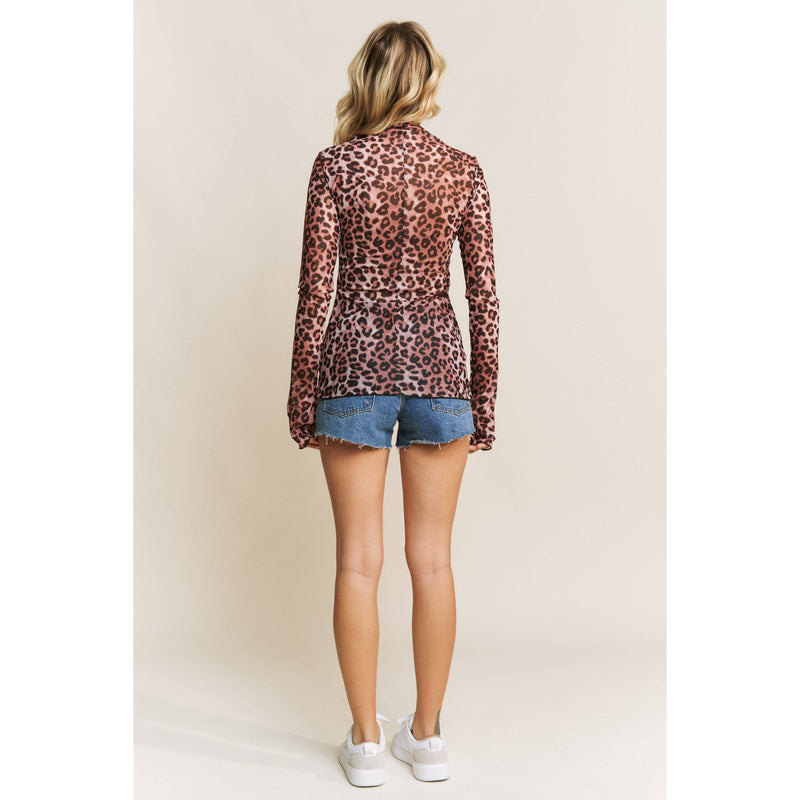 Wild Side Leopard Mesh Top